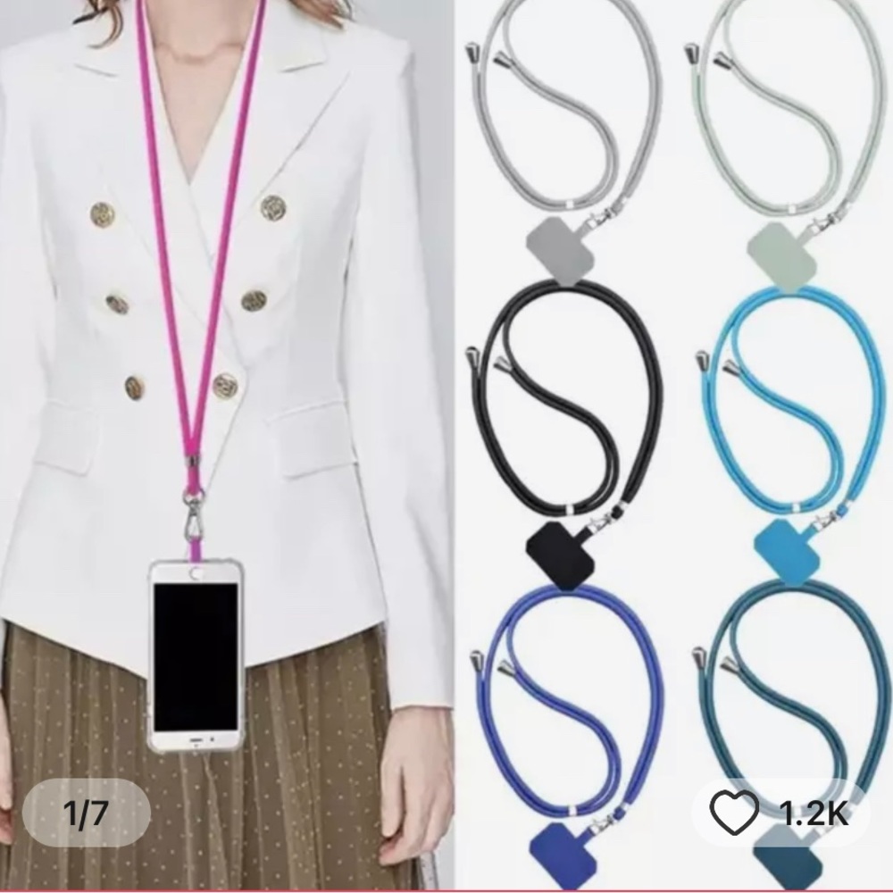Cell phone strap.  Fits any phone
Black strap only